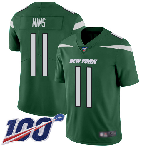 Personalized Jets #11 Denzel Mim Green Team Color Men’s Stitched NFL 100th Season Untouchable Limited Jersey