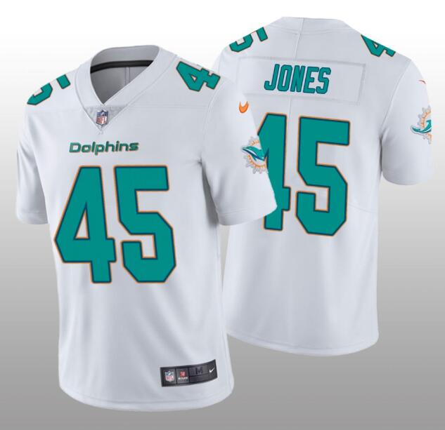 Personalized Dolphins 45 Brandon Jones White Untouchable Limited Jersey