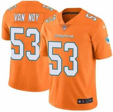 Personalized Dolphins 53 Kyle Van Noy Orange Untouchable Limited Jersey