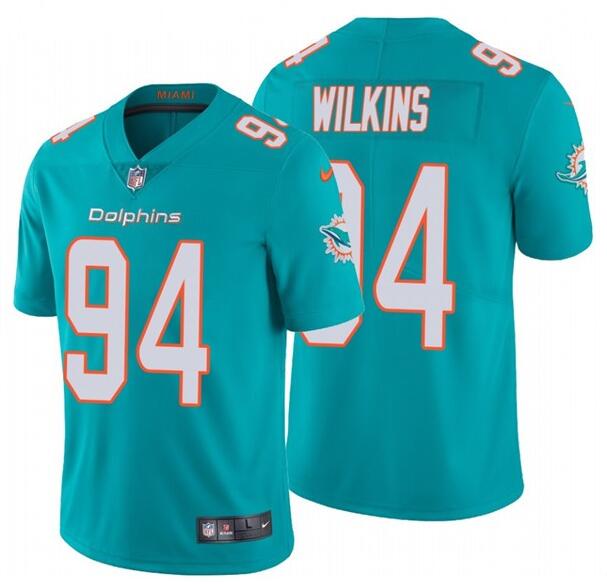 Personalized Dolphins 94 Christian Wilkins Aqua Untouchable Limited Jersey