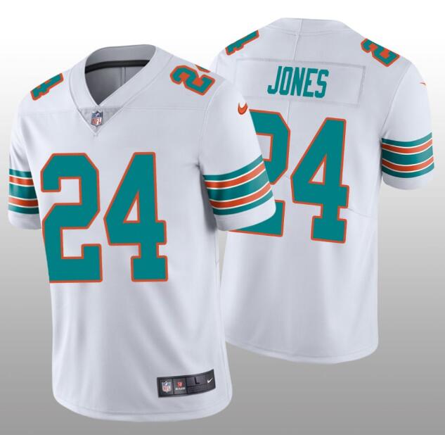 Personalized Dolphins 24 Byron Jones White Throwback Untouchable Limited Jersey