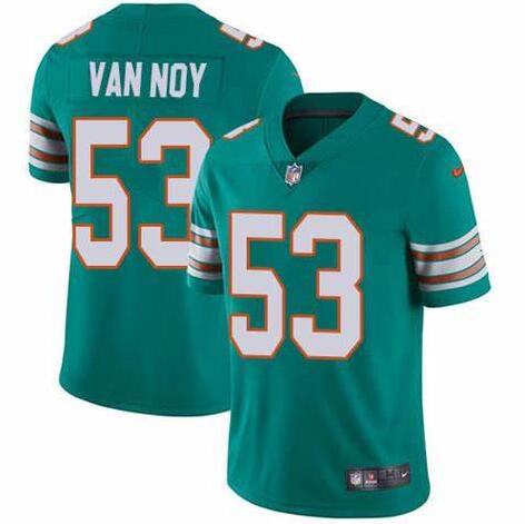 Personalized Dolphins 53 Kyle Van Noy Aqua Throwback Untouchable Limited Jersey