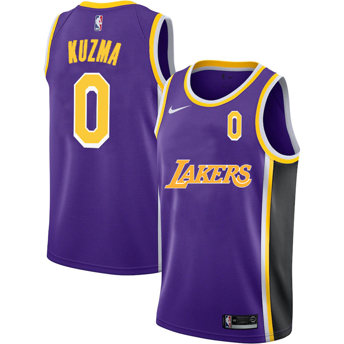 Personalized Lakers 0 Kyle Kuzma Purple 2020-2021 New City Edition Swingman Jerseys