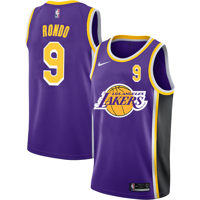 Personalized Lakers 9 Rajon Rondo Purple 2020-2021 New City Edition Swingman Jerseys