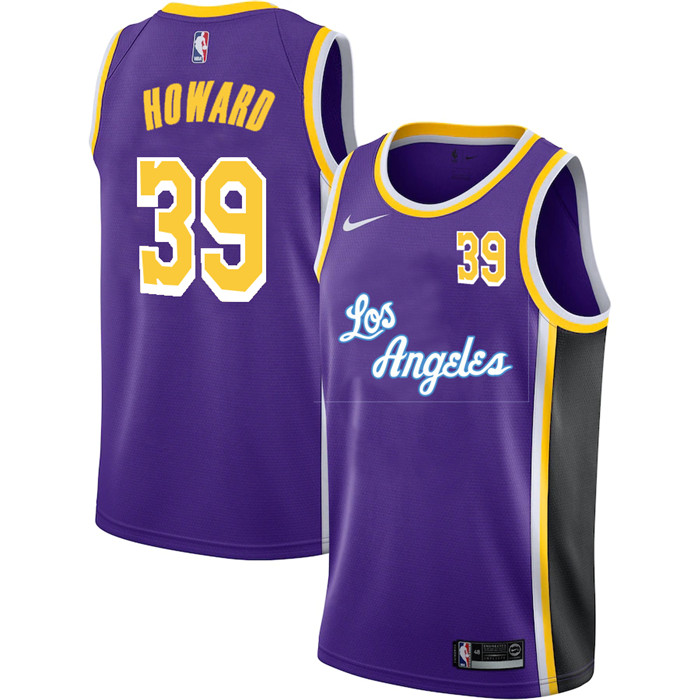 Personalized Lakers 39 Dwight Howard Purple 2020-2021 New City Edition Swingman Jersey