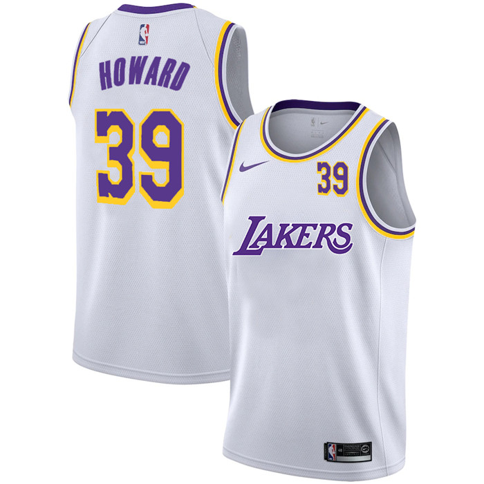 Personalized Lakers 39 Dwight Howard White 2020-2021 New City Edition Swingman Jerseys