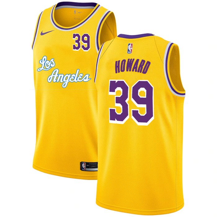 Personalized Lakers 39 Dwight Howard Yellow 2020-2021 New City Edition Swingman Jersey