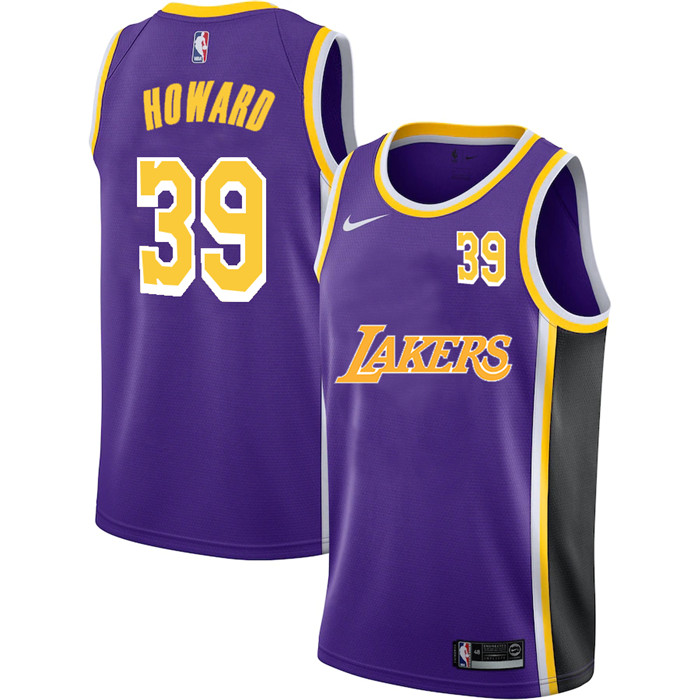 Personalized Lakers 39 Dwight Howard Purple 2020-2021 New City Edition Swingman Jerseys