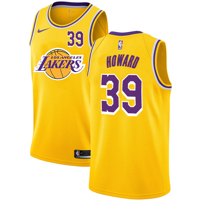 Personalized Lakers 39 Dwight Howard Yellow 2020-2021 New City Edition Swingman Jerseys