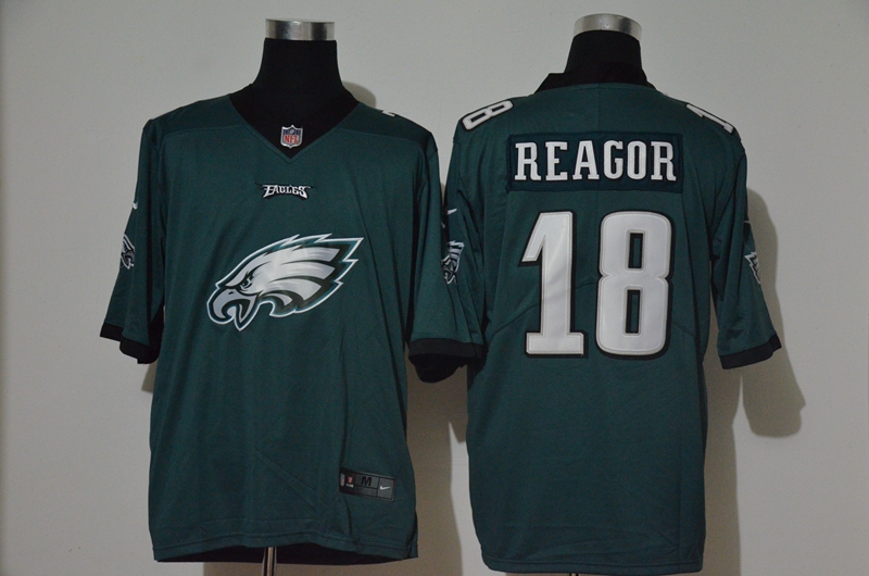 Personalized Eagles 18 Jalen Reagor Green Team Big Logo Untouchable Limited Jersey