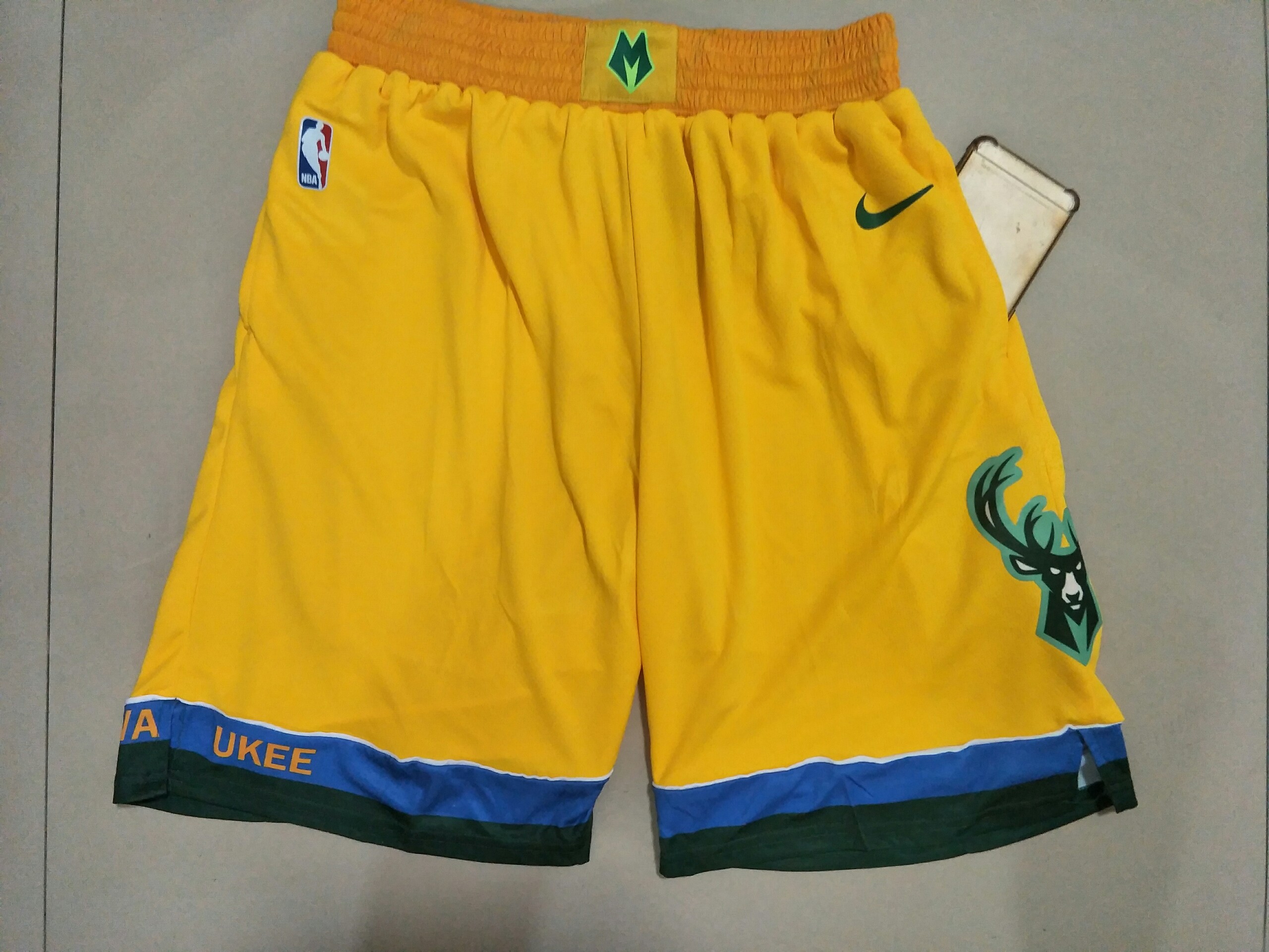 Personalized Bucks Yellow City Edition With Pocket Swingman Shorts