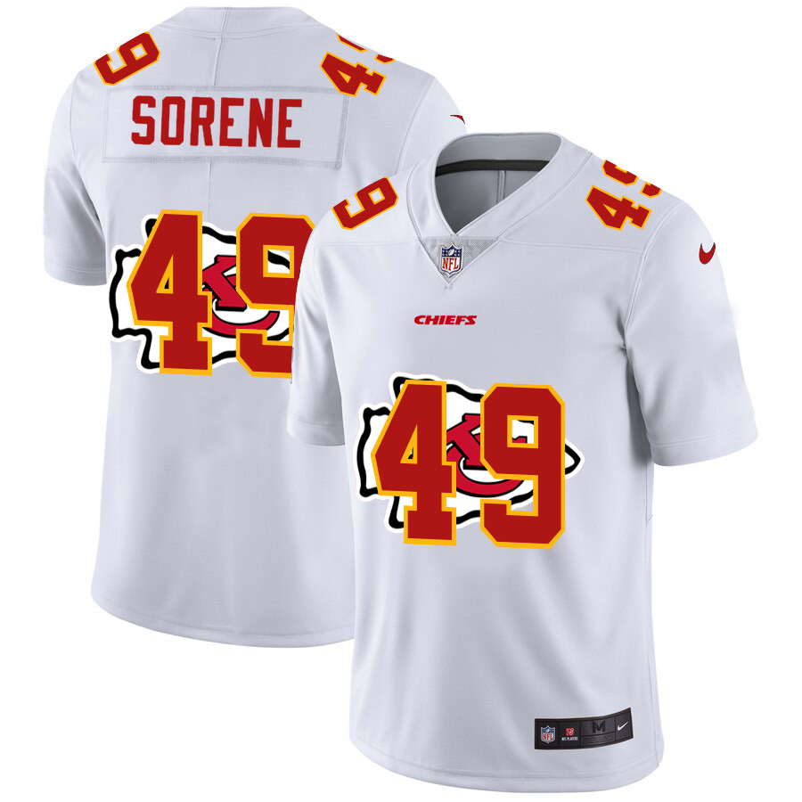 Personalized Chiefs 49 Daniel Sorensen White Shadow Logo Limited Jersey