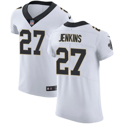 Personalized Saints #27 Malcolm Jenkins White Men’s Stitched NFL New Elite Jersey