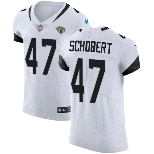 Personalized Jaguars #47 Joe Schobert White Men’s Stitched NFL New Elite Jersey