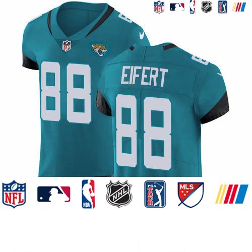 Personalized Jaguars #88 Tyler Eifert Teal Green Alternate Men’s Stitched NFL New Elite Jersey