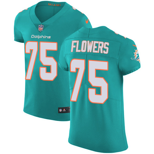 Personalized Dolphins #75 Ereck Flowers Aqua Green Team Color Men’s Stitched NFL Untouchable Elite Jersey