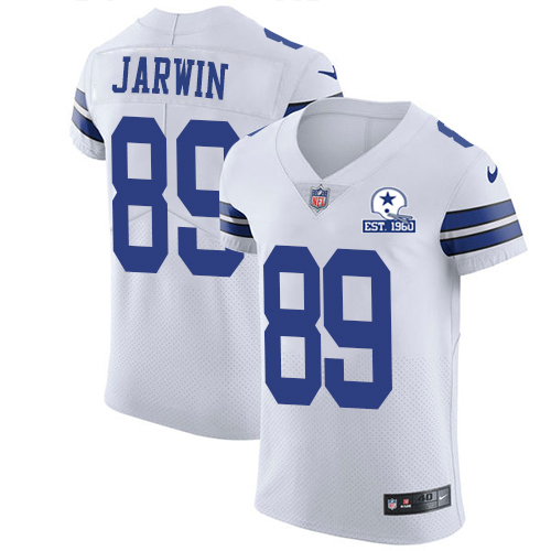 Personalized Cowboys #89 Blake Jarwin White Men’s Stitched With Established In 1960 Patch NFL New Elite Jersey