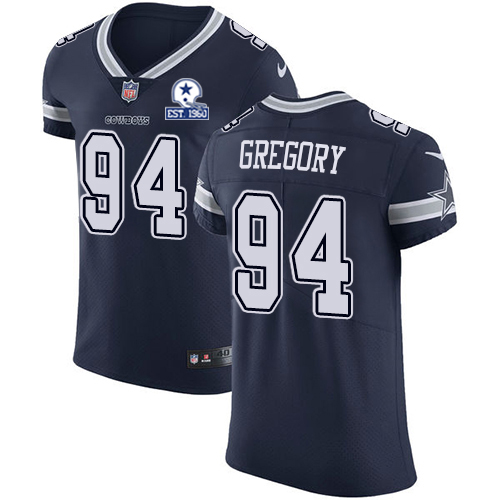 Personalized Cowboys #94 Randy Gregory Navy Blue Team Color Men’s Stitched With Established In 1960 Patch NFL Untouchable Elite Jersey