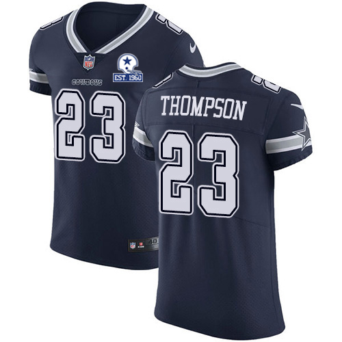 Personalized Cowboys #23 Darian Thompson Navy Blue Team Color Men’s Stitched With Established In 1960 Patch NFL Untouchable Elite Jersey