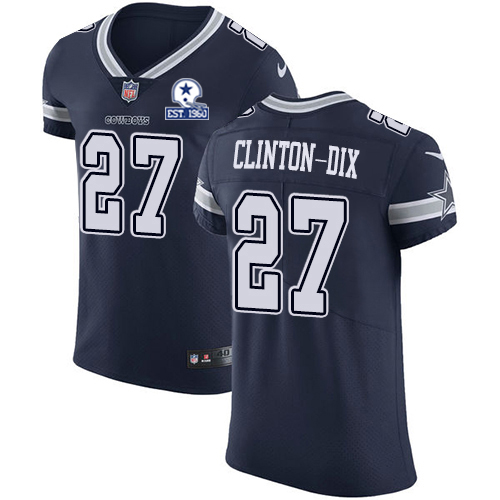 Personalized Cowboys #27 Ha Ha Clinton-Dix Navy Blue Team Color Men’s Stitched With Established In 1960 Patch NFL Untouchable Elite Jersey