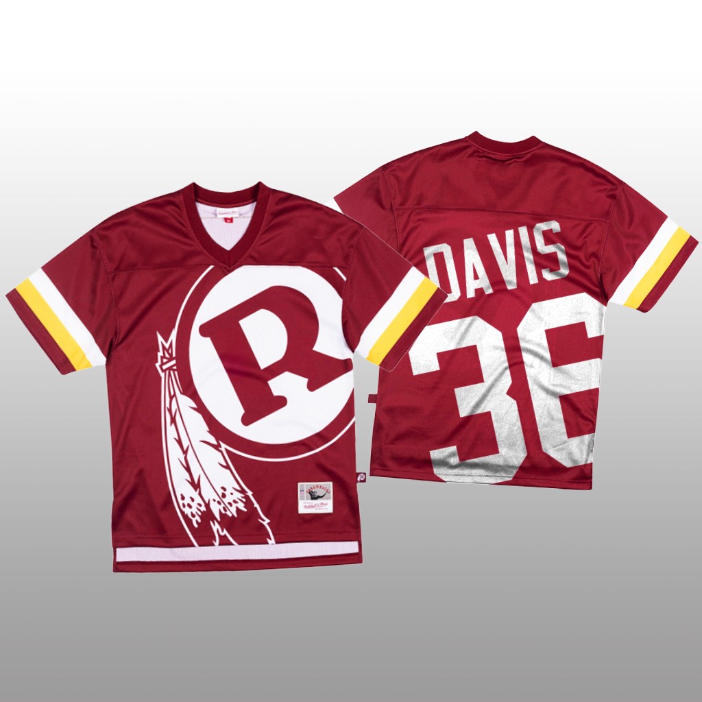 Personalized NFL Washington Redskins #36 Sean Davis Red Men’s Mitchell & Nell Big Face Fashion Limited NFL Jersey