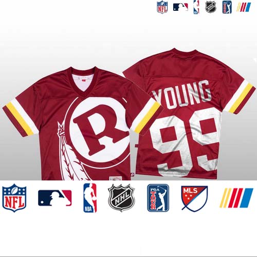 Personalized NFL Washington Redskins #99 Chase Young Red Men’s Mitchell & Nell Big Face Fashion Limited NFL Jersey