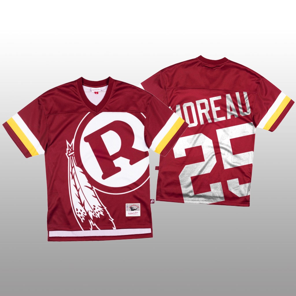 Personalized NFL Washington Redskins #25 Fabian Moreau Red Men’s Mitchell & Nell Big Face Fashion Limited NFL Jersey