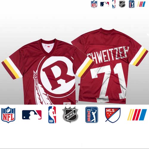 Personalized NFL Washington Redskins #71 Wes Schweitzer Red Men’s Mitchell & Nell Big Face Fashion Limited NFL Jersey