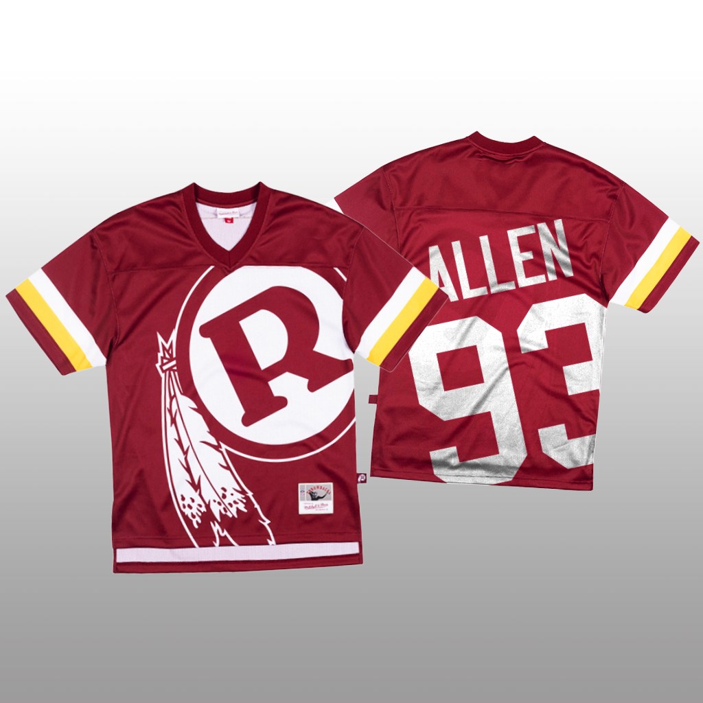Personalized NFL Washington Redskins #93 Jonathan Allen Red Men’s Mitchell & Nell Big Face Fashion Limited NFL Jersey