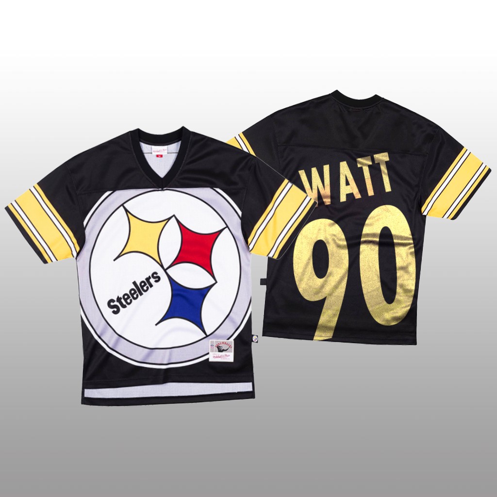Personalized NFL Pittsburgh Steelers #90 T.J. Watt Black Men’s Mitchell & Nell Big Face Fashion Limited NFL Jersey