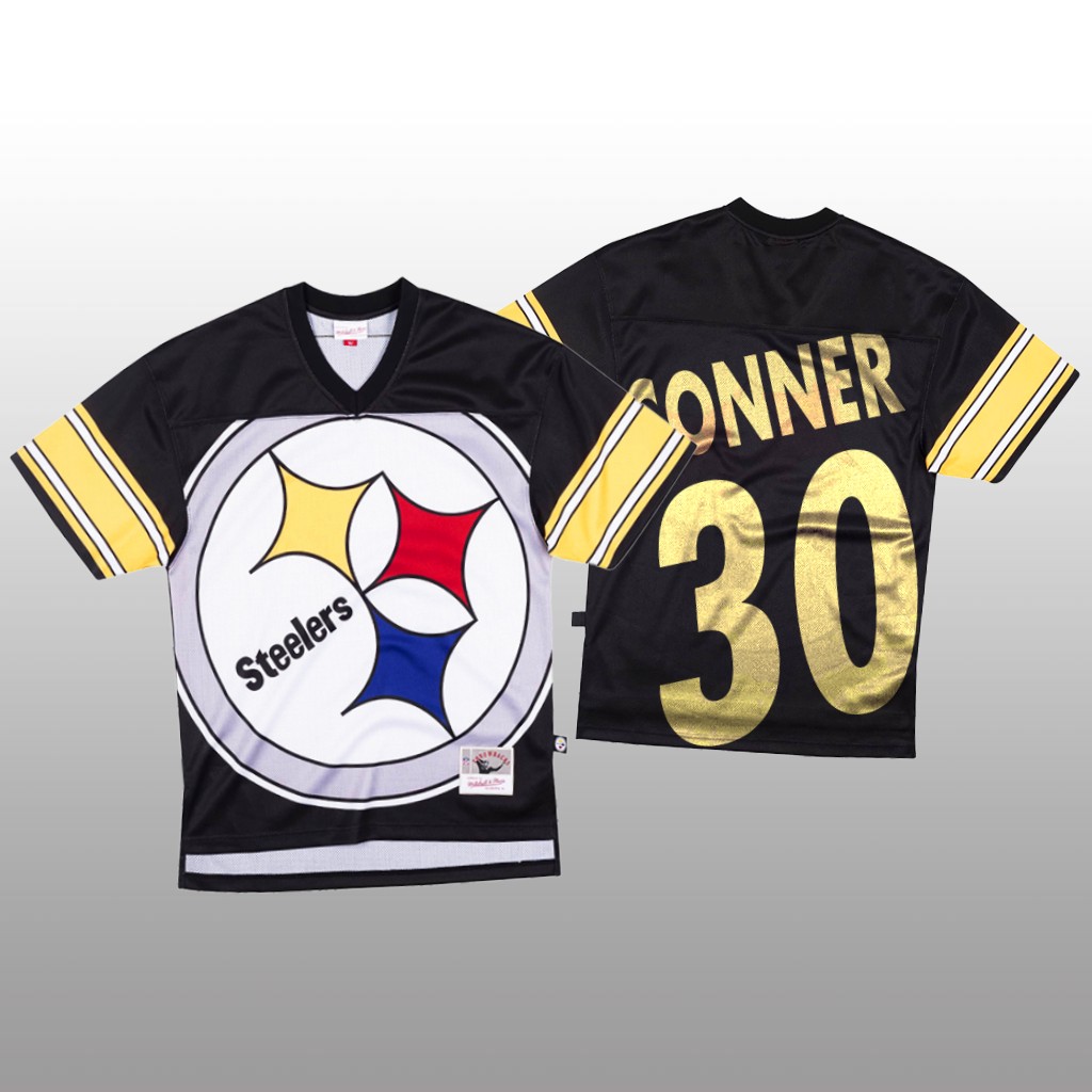 Personalized NFL Pittsburgh Steelers #30 James Conner Black Men’s Mitchell & Nell Big Face Fashion Limited NFL Jersey