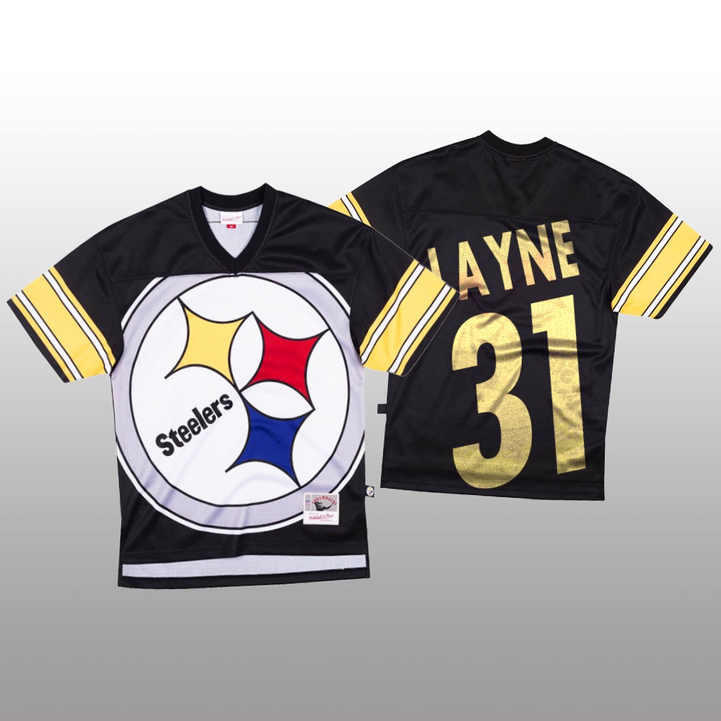Personalized NFL Pittsburgh Steelers #31 Justin Layne Black Men’s Mitchell & Nell Big Face Fashion Limited NFL Jersey
