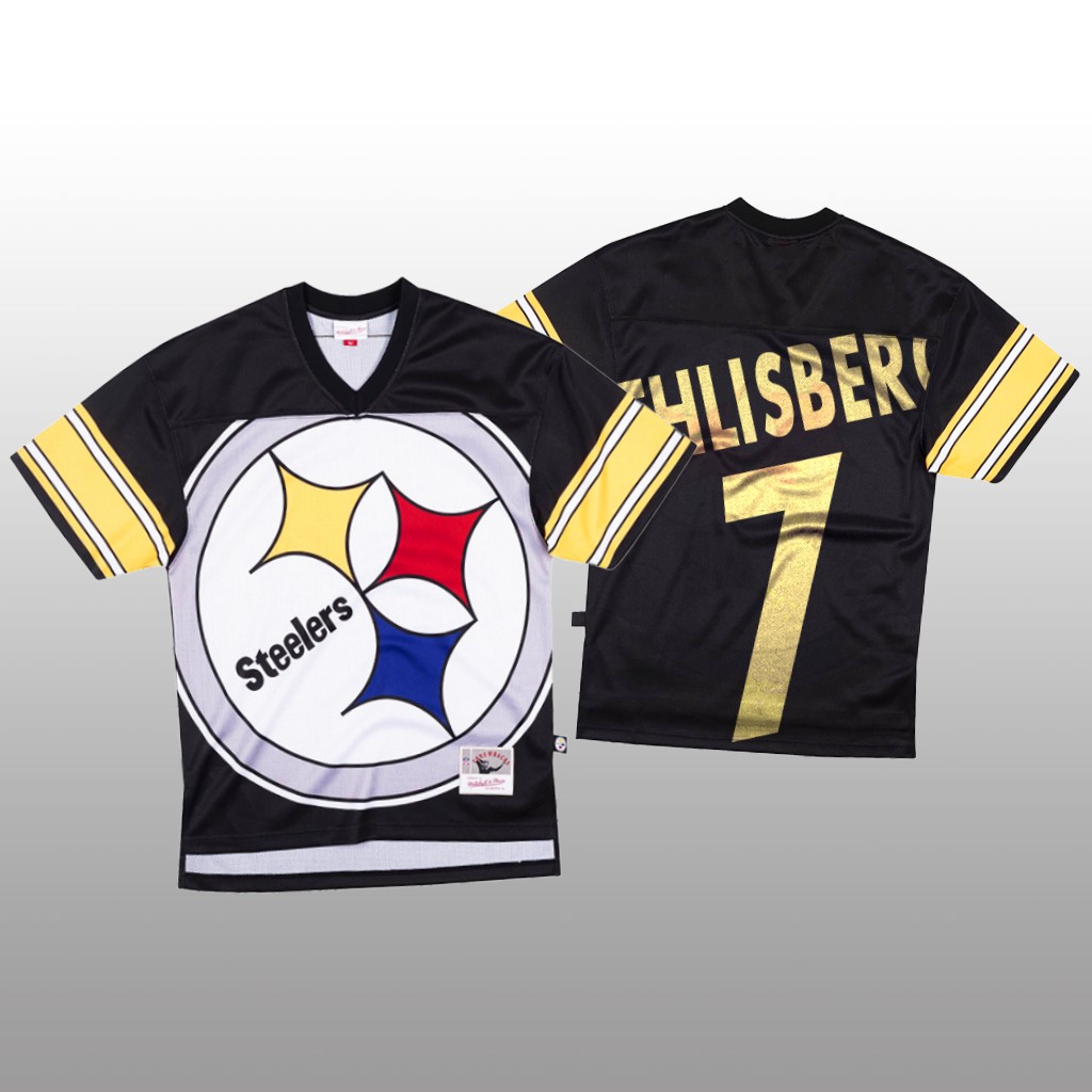 Personalized NFL Pittsburgh Steelers #7 Ben Roethlisberger Black Men’s Mitchell & Nell Big Face Fashion Limited NFL Jersey