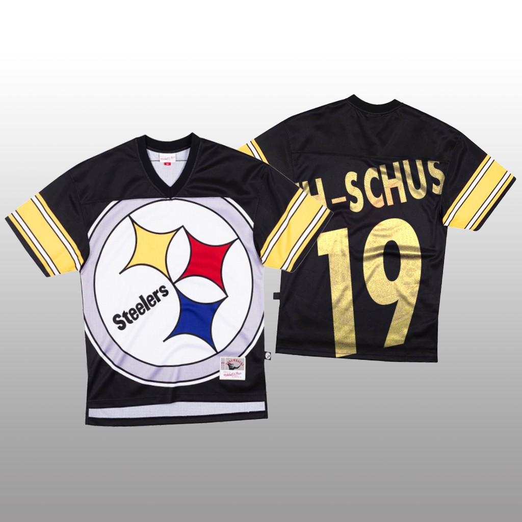 Personalized NFL Pittsburgh Steelers #19 JuJu Smith-Schuster Black Men’s Mitchell & Nell Big Face Fashion Limited NFL Jersey