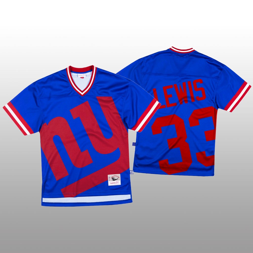 Personalized NFL New York Giants #33 Dion Lewis Blue Men’s Mitchell & Nell Big Face Fashion Limited NFL Jersey