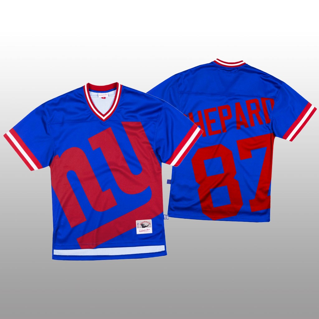 Personalized NFL New York Giants #87 Sterling Shepard Blue Men’s Mitchell & Nell Big Face Fashion Limited NFL Jersey