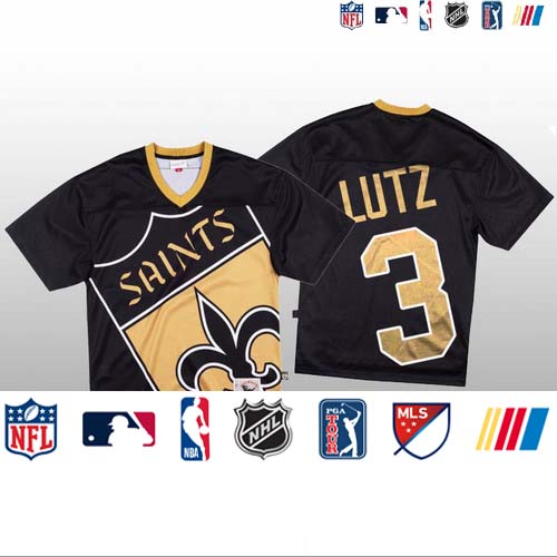 Personalized NFL New Orleans Saints #3 Wil Lutz Black Men’s Mitchell & Nell Big Face Fashion Limited NFL Jersey