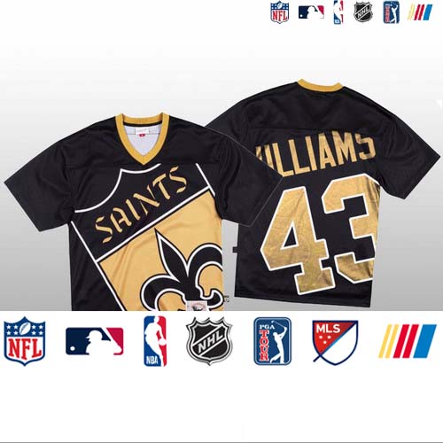 Personalized NFL New Orleans Saints #43 Marcus Williams Black Men’s Mitchell & Nell Big Face Fashion Limited NFL Jersey