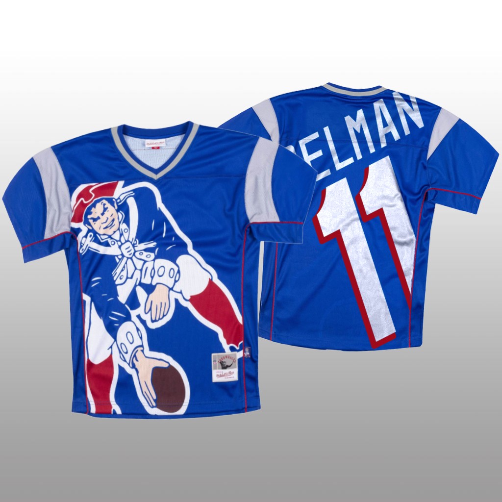 Personalized NFL New England Patriots #11 Julian Edelman Blue Men’s Mitchell & Nell Big Face Fashion Limited NFL Jersey
