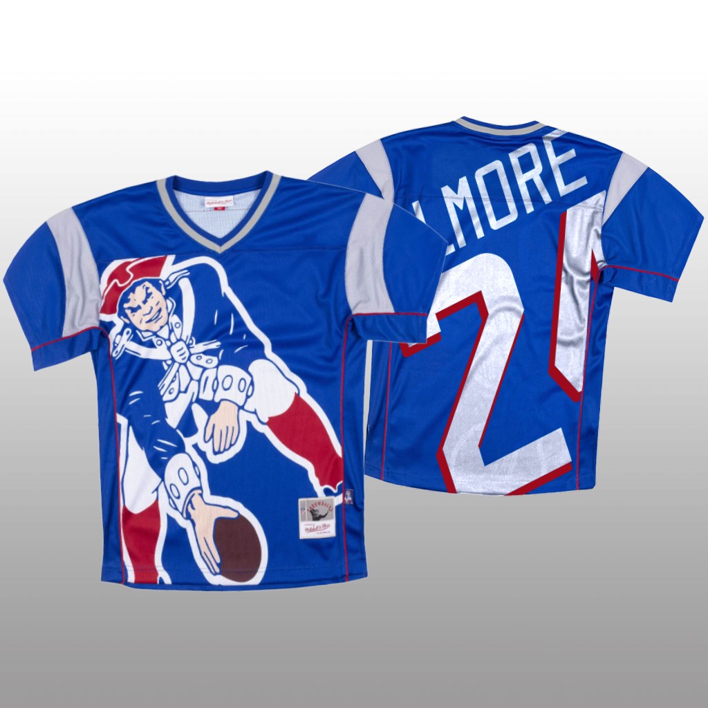 Personalized NFL New England Patriots #24 Stephon Gilmore Blue Men’s Mitchell & Nell Big Face Fashion Limited NFL Jersey