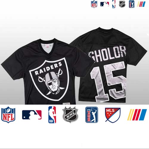 Personalized NFL Las Vegas Raiders #15 Nelson Agholor Black Men’s Mitchell & Nell Big Face Fashion Limited NFL Jersey