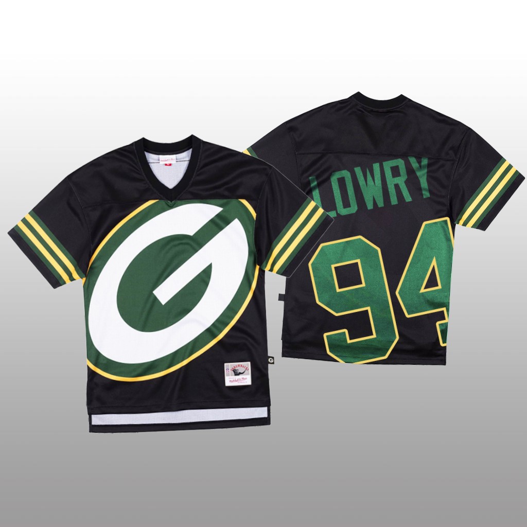 Personalized NFL Green Bay Packers #94 Dean Lowry Black Men’s Mitchell & Nell Big Face Fashion Limited NFL Jersey
