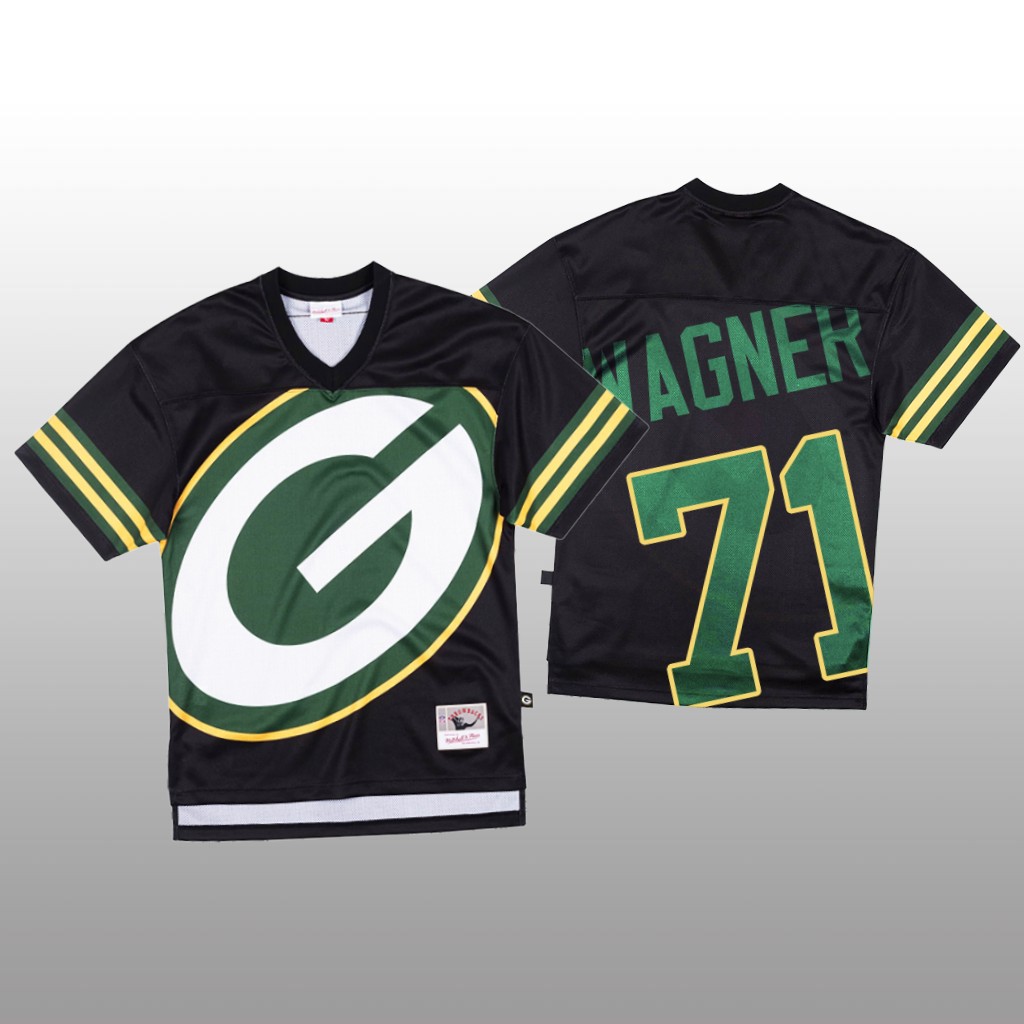 Personalized NFL Green Bay Packers #71 Rick Wagner Black Men’s Mitchell & Nell Big Face Fashion Limited NFL Jersey