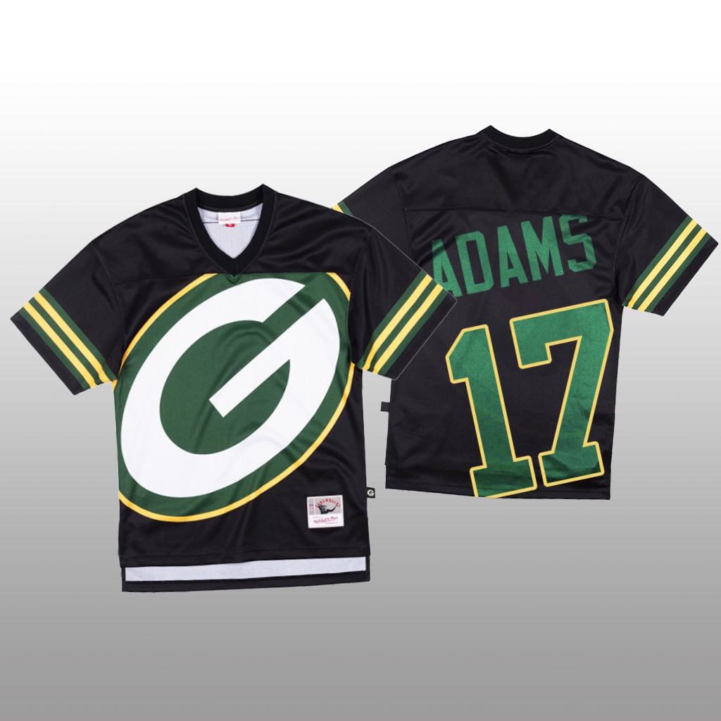 Personalized NFL Green Bay Packers #17 Davante Adams Black Men’s Mitchell & Nell Big Face Fashion Limited NFL Jersey