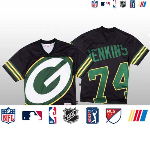 Personalized NFL Green Bay Packers #74 Elgton Jenkins Black Men’s Mitchell & Nell Big Face Fashion Limited NFL Jersey