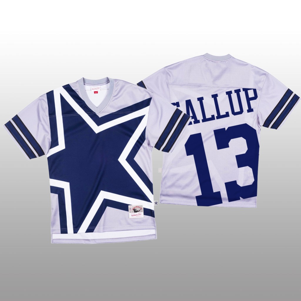 Personalized NFL Dallas Cowboys #13 Michael Gallup White Men’s Mitchell & Nell Big Face Fashion Limited NFL Jersey