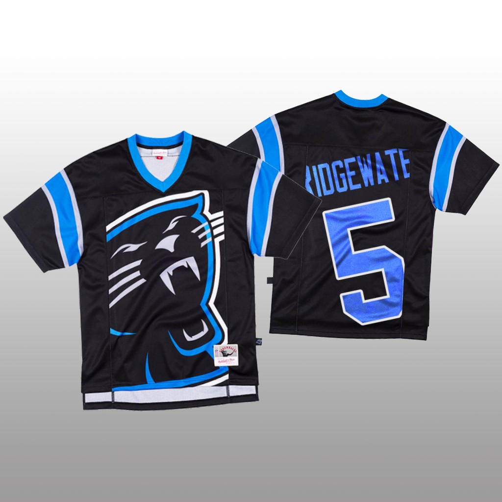 Personalized NFL Carolina Panthers #5 Teddy Bridgewater Black Men’s Mitchell & Nell Big Face Fashion Limited NFL Jersey