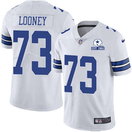 Personalized Cowboys #73 Joe Looney White Men’s Stitched With Established In 1960 Patch NFL Untouchable Limited Jersey