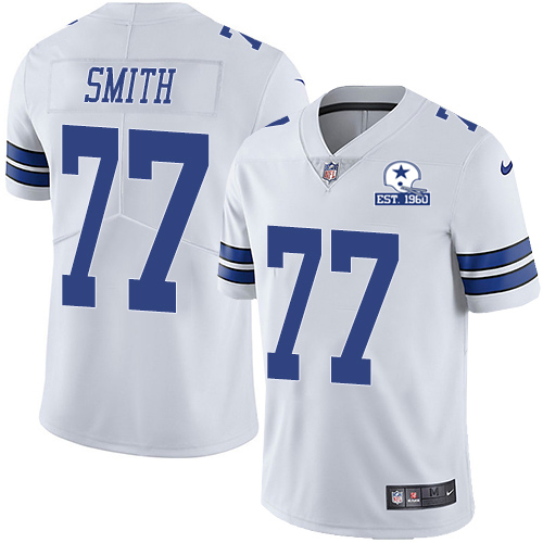 Personalized Cowboys #77 Tyron Smith White Men’s Stitched With Established In 1960 Patch NFL Untouchable Limited Jersey