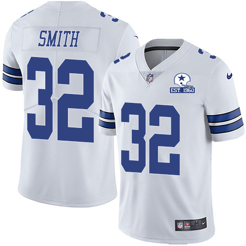 Personalized Cowboys #32 Saivion Smith White Men’s Stitched With Established In 1960 Patch NFL Untouchable Limited Jersey